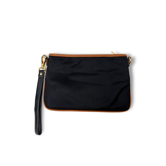 Michael Kors Kempton Black Nylon Wristlet Gold Tone Hardware 9" x 5.5" - Picture 4 of 12